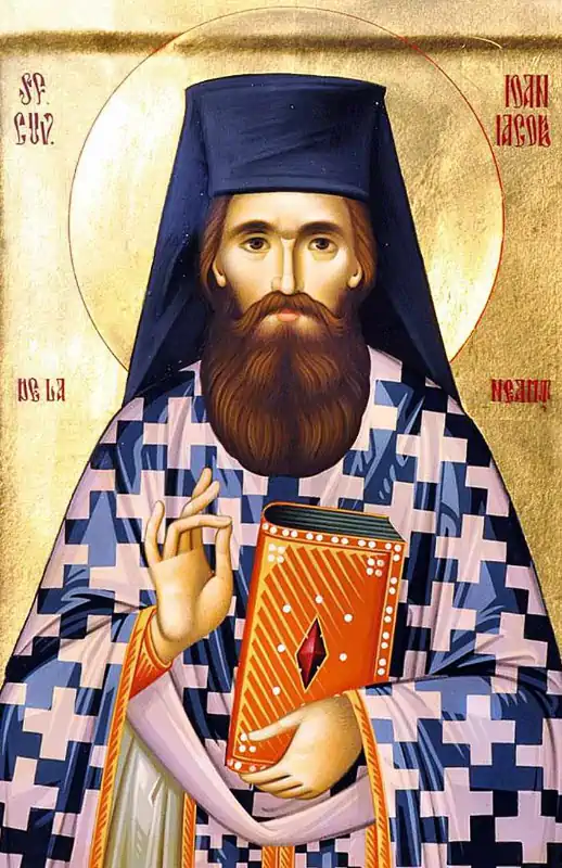 Icoana Sfântului Cuvios Ioan Iacob Hozevitul (de la Neamț) 5 august