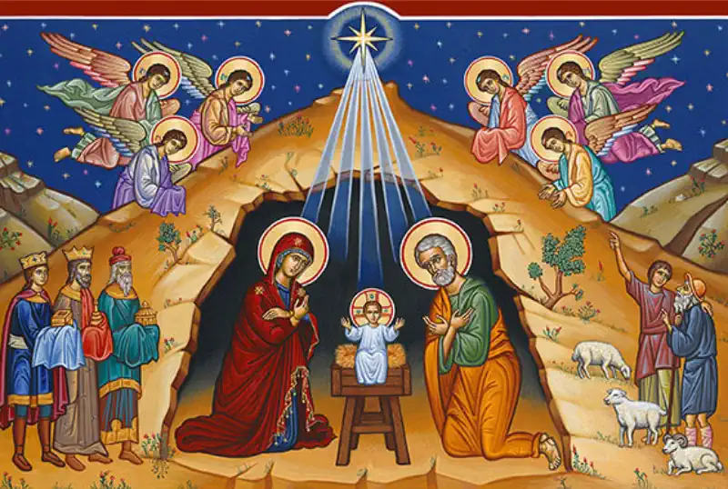 Icoana Nașterii Domnului Iisus Hristos - Crăciunul 25 decembrie - pravila.ro