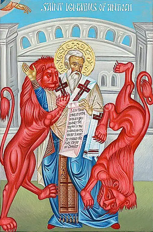 Icoana Sfântului Sfințit Mucenic Ignatie Teoforul, episcopul Antiohiei 20 decembrie - pravila.ro