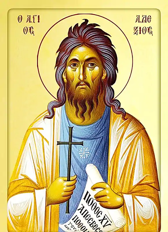 Icoana Sfântului Cuvios Alexie, omul lui Dumnezeu 17 martie