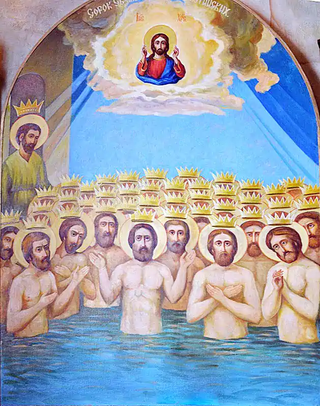 Icoana Sfinților 40 de Mucenici din Sevastia 9 martie - a