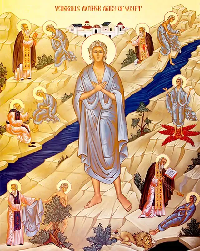 Icoana Acatis a Sfintei Cuvioase Maria Egipteanca 1 aprilie - a