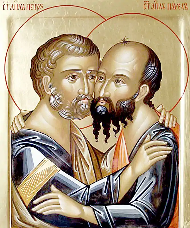 Icoana Sfinților Apostoli Petru și Pavel 29 iunie
