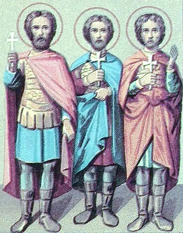 Icoana Sfinților Mucenici Manuil, Savel și Ismail 17 iunie