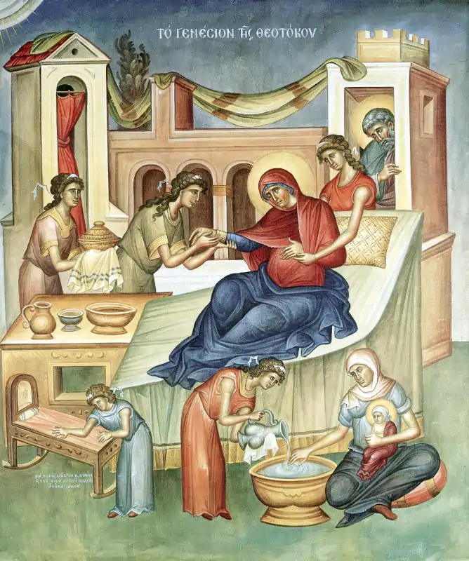 Icoană Nașterea Maicii Domnului - Sfânta Maria Mică 8 septembrie