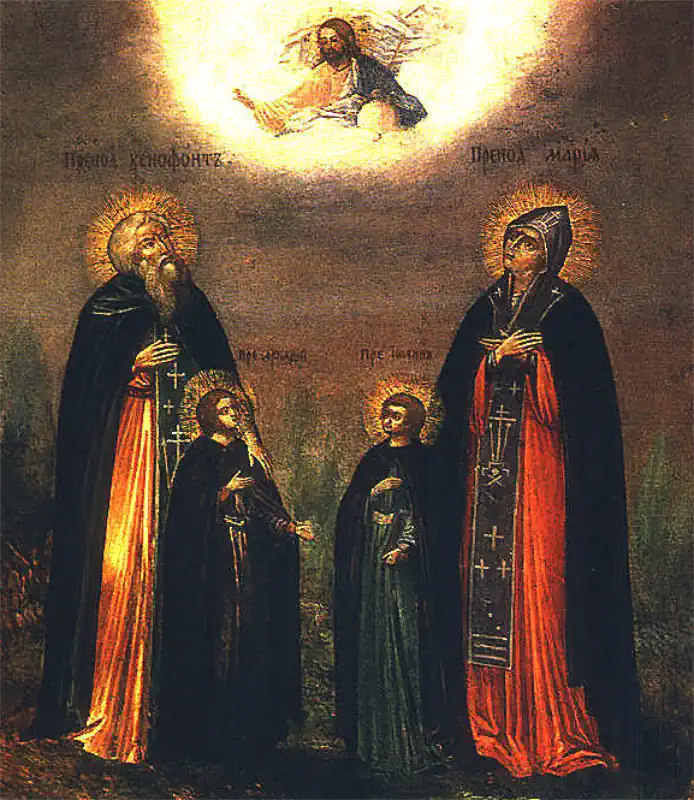 Sfinții Cuvioși Xenofont, Maria, Arcadie și Ioan 26 ianuarie - c