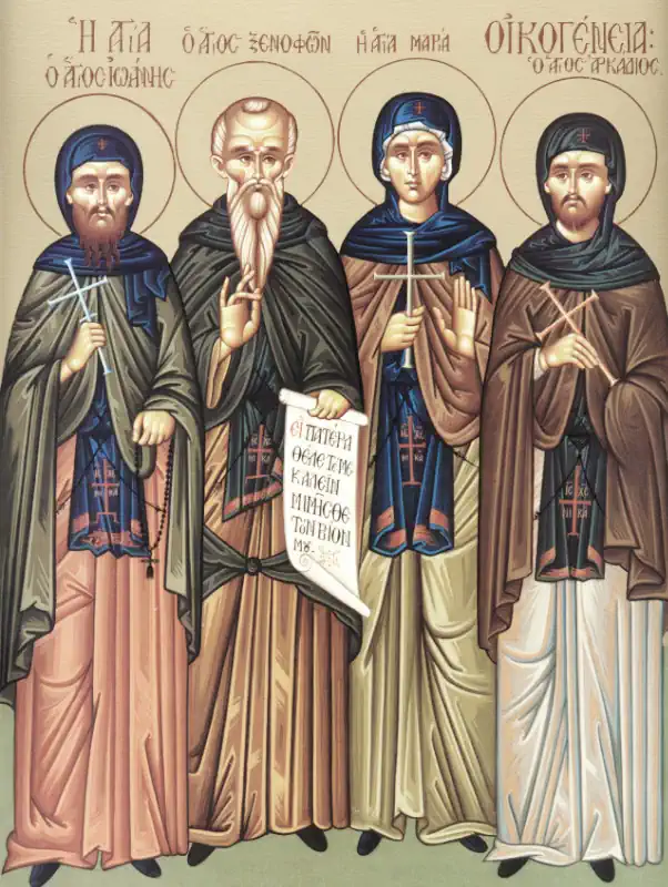 Sfinții Cuvioși Xenofont, Maria, Arcadie și Ioan 26 ianuarie -d- pravila.ro