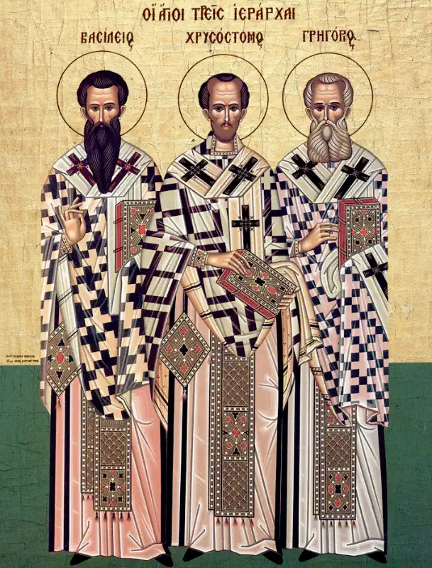 Sfinții Trei Ierarhi Vasile cel Mare, Grigorie Teologul și Ioan Gură de Aur 30 ianuarie -d- pravila.ro
