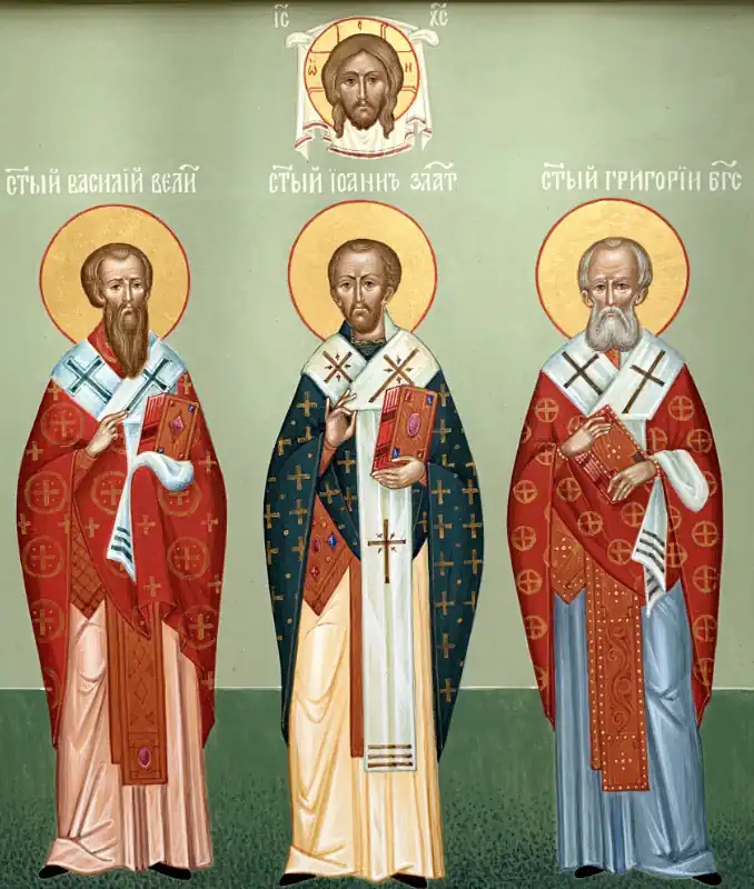 Sfinții Trei Ierarhi Vasile cel Mare, Grigorie Teologul și Ioan Gură de Aur 30 ianuarie -g- pravila.ro